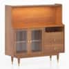 Klint Solid Wood Bar Cabinet (Amber Walnut Finish)
