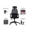 Wave Ergonomic Office Chair in Black Colour