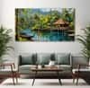 The Castle Decor Nature Art Wall Painting Wooden Framed 27x48 Inch (Style 19)