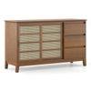 Fujiwara Solid Wood Sideboard in Amber Walnut Finish