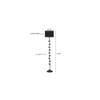 Declan Black Fabric Floor Lamp with Black Iron Base