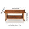 Blairs Sheesham Wood Accent Rectangle Coffee Table In Pine Finish