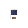 Harmony Blue jute & solid wood table lamp