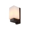Eliante Wooden Wall Lights Wood, Glass & Material Brown Dark & White Finish