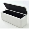 Jalo  Boucle 2 Seater Ottoman Bench with Storage  in Off White  Color