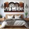 The Castle Decor Warli Art Wall Painting Wooden Framed 27x48 Inch (Style 3)