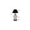 Paris Black cotton Glass Table lamp with Iron Base