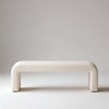 The Cozette Metal Bench in White Finish
