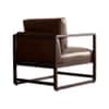 Aura PU Leather Arm Chair in Brown