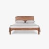 Kyoto Solid Wood Queen Non Storage Bed in Brown Colour