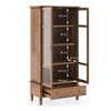 Malabar Bookshelf Display Cabinet 55 book Capacity Amber Walnut Finish