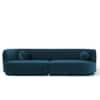 Izza Velvet 4 Seater Sofa in T Blue Colour