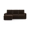 Apollo Sofa (Colour : Dark Earth, Cushion : Soft, Back Type : High Back, Seating Capacity : Left Aligned 2 Seater + Left Aligned Chaise)