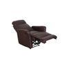 Sleek Leatherette One Seater Manual Recliner in Brown Colour