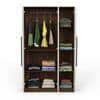 Maltein 3 Door Engineered Wood Wardrobe In Brown Maple & White Finish