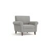 Oxford 1 Seater Fabric Sofa in Vapour Grey Colour