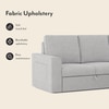 Kowloon Sectional Sofa Cum Bed with Storage in Vapour Grey