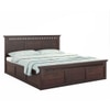 Madhvi Solid Wood King  Size Bed With Box Storage (Walnut Finish)