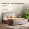 Rio Engineered Wood Queen Size Hydraulic Storage Bed In Granite Weave