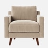 Reiti Velvet 1 Seater Sofa in Cream Colour