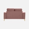 Nency Velvet 2 seater Sofa Peach