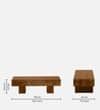 Thisted Sheesham Wood Coffee Table In Provincial Teak Finish