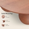 Takai Round Solid Wood Coffee Table in Red Cedar Finish