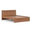 Basel Solid Wood King Size Non Storage Bed In Amber Walnut Finish