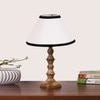 Devansh Multicolor Cotton Table Lamp With  Wood Natural Base (10X10X16) Inches)-33