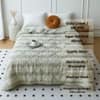 White& Green Geometric 300 Gsm Cotton Double Bed Size Comforter From Threads