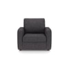 Apollo 1 Seater Fabric Sofa in Steel Colour