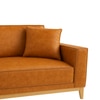 Airy 1 Seater Sofa In Leatherette Brown Color