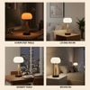 Tall Mushroom Style Rechargeable Table Lamp with 12 Hour Battery Backup