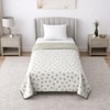Meera White & Green Floral Cotton Dohar Set Of 2 Reversible Single Bed 350 Tc Size 240 X 160 Cms