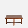Sheesham Wood Coffee Table Set In Scratch Resistant Honey Oak Finish With Cushioned Stools
