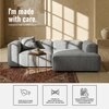 Elegantedge Wood Left Aligned 2-Seater With Upholstery Non Storage Sofa In Grey Colour