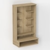 Bluewud Shubh Mini Engineered Wood Prayerut In European Oak Finish