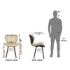 Superb Leatherette Dining Chair in Cream & Black Colour