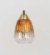 Kichler Single Light Wall Fitting In Brass And Wood Finish Metal With Amber Glass