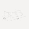 Leon 3 Seater Pull Out Sofa cum Bed  in Dark Grey Colour