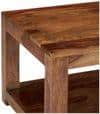 Lisbon Sheesham Wood Contemporary Square Coffee Table In Natural Teak Finish
