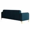 Josbert Velvet 3 Seater Sofa In  T Blue Colour
