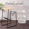 Rattan Iron Side Table in  Finish - Set of 2