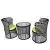 Brisbane Wicker Table And Chair Set Black And White Finish