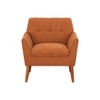 Thomas Boucle Fabric Arm Chair in Orange Colour