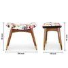 Zuno Multicolor Floral Print Seating Stool