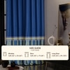Stoa Paris Satin Curtain for Door, 70% Blackout Curtains, Set of 2, Versailles - Blue Monarch with Back Lining