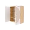 Nextstep Circular Grooving Shoe Rack Maple Finish