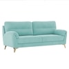Osbert Velvet 3 Seater Sofa in Tourquise Color