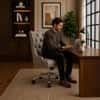 Doe Buck Amparo Grey Leatherette Executive Office Chair